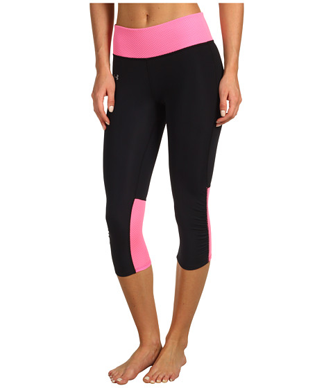 Cheap Under Armour Ua Fly By Compression Capri Black Fluo Pink Reflective