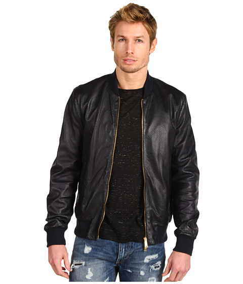dsquared leather bomber jacket