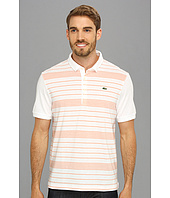Lacoste  Short Sleeve Fine Stripe Jersey Polo With Solid Sleeves  image