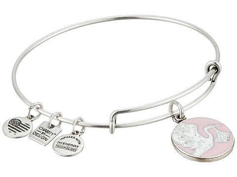 Alex and Ani Pink Special Delivery Charm Bangle - Zappos Free ...