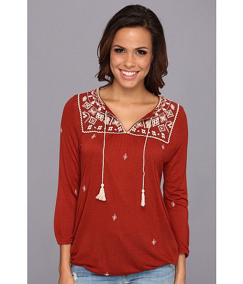 Lucky Brand Winona Embroidered Top | Shipped Free at Zappos