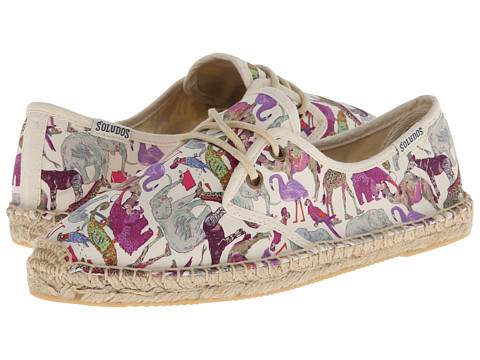 Soludos Derby Lace Up Prints Zoo Party Purple | Shipped Free at Zappos