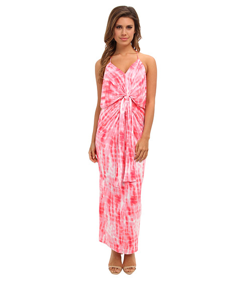 Tbags Los Angeles Tie Front Maxi Dress 