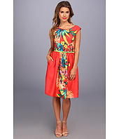 Ellen Tracy  Cap Sleeved Printed Fit and Flare  image