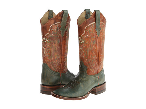 Stetson 13 Shaft Double Welt Wide Square Toe Boot Green Orange ...