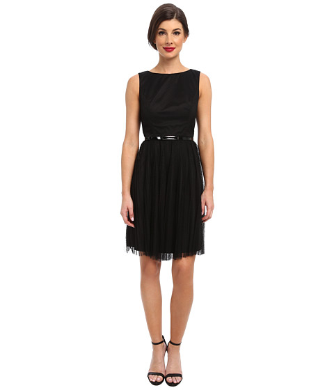 Adrianna Papell Net Tulle w/ Dots Fit & Flare Dress 