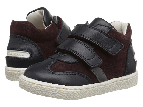 Dolce & Gabbana Kids Double Hook and Loop Sneaker (Toddler) 