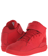 all red adidas high tops