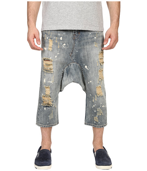 Mostly Heard Rarely Seen Distressed Enzo Drop-Crotch Jeans 