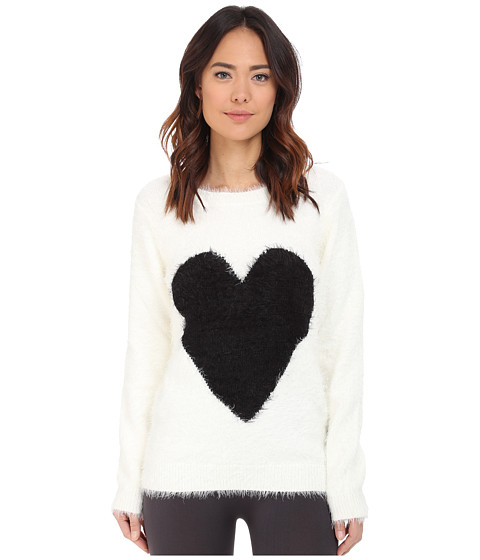 P.J. Salvage Black Heart Cozy Sweater 