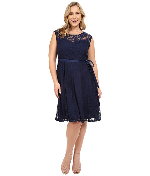 Christin Michaels Plus Size Faith Lace Sleeveless Dress 
