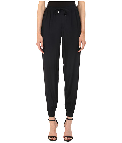 Armani Jeans Viscose Printed and Solid Crepe Trousers 