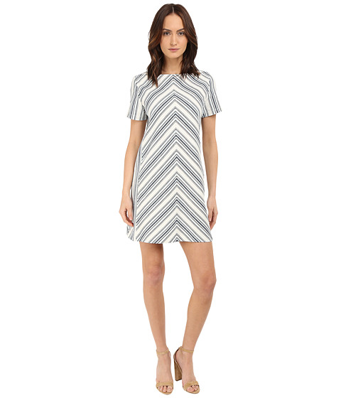 See by Chloe Striped Cotton Mix Short Sleeve Dress 