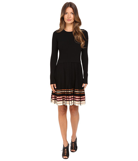RED VALENTINO Stretch Viscose Dress with Inuit Pleating 