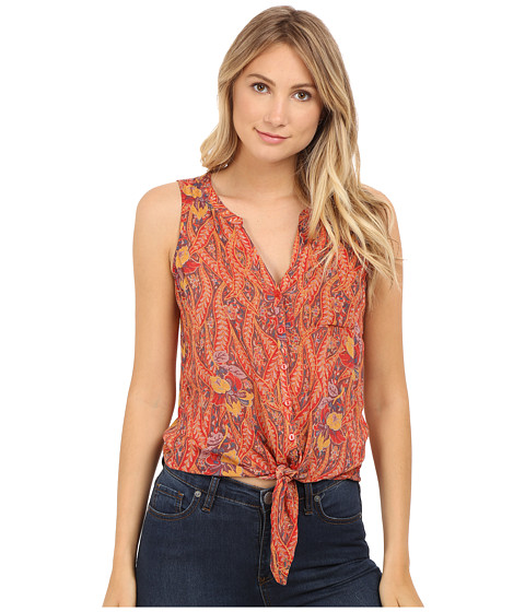 Lucky Brand Tie Front Woven Top 