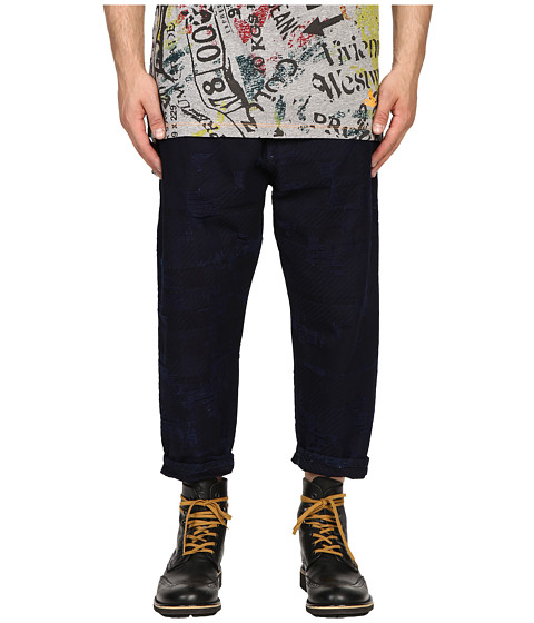 Vivienne Westwood Anglomania Samurai Crop Jeans in Blue Denim 