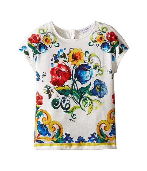 Dolce & Gabbana Kids Escape Maiolica Bouquet T-Shirt (Toddler/Little Kids) 