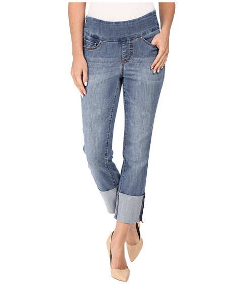 Jag Jeans Lewis Pull-On Straight Cuffed Comfort Denim in Weathered Blue 