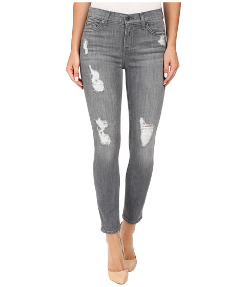 7 For All Mankind The Ankle Skinny w/ Destroy in London Grey Skies 