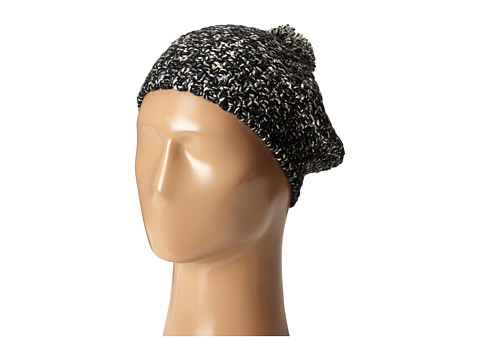 Hat Attack Tweed Knit Beret with Pom 