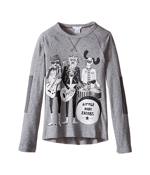 Little Marc Jacobs Long Sleeve Rock House Illustration Tee Shirt (Little Kids/Big Kids) 