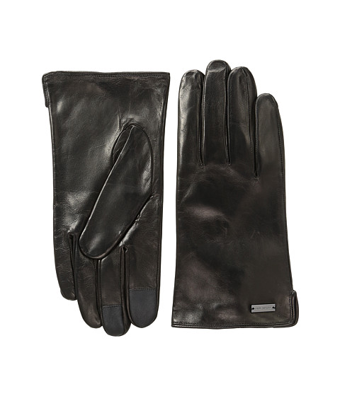 MICHAEL Michael Kors Deerskin Leather Gloves w/ Three Points and Handsewn Deer Suede Back 
