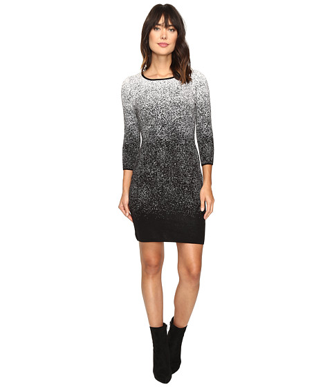 Vince Camuto 3/4 Sleeve Ombre Jacquard Sweater Dress 