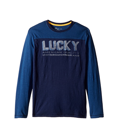 Lucky Brand Kids Long Sleeve Tee with Lucky Logo (Big Kids) 
