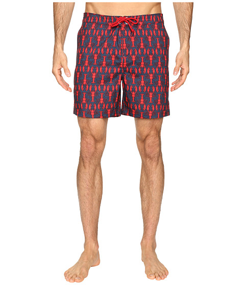 Original Penguin Lobster Print Fixed Waist Swim Shorts 