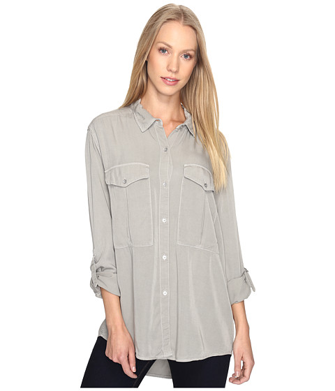 Calvin Klein Jeans Garment Dye Utility D-Ring Tab Long Sleeve Shirt 