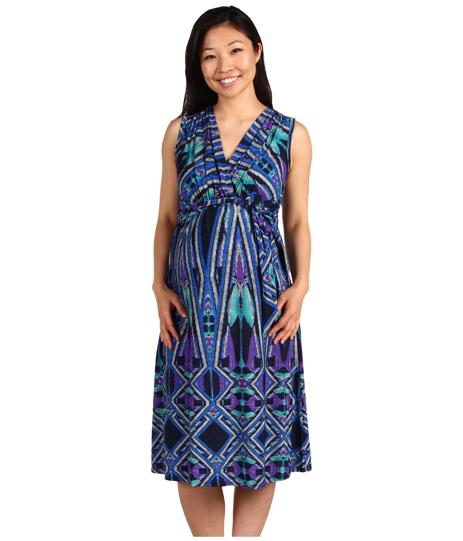 Maternal America Maternity Front Tie Sleeveless Dress $51.99 (  