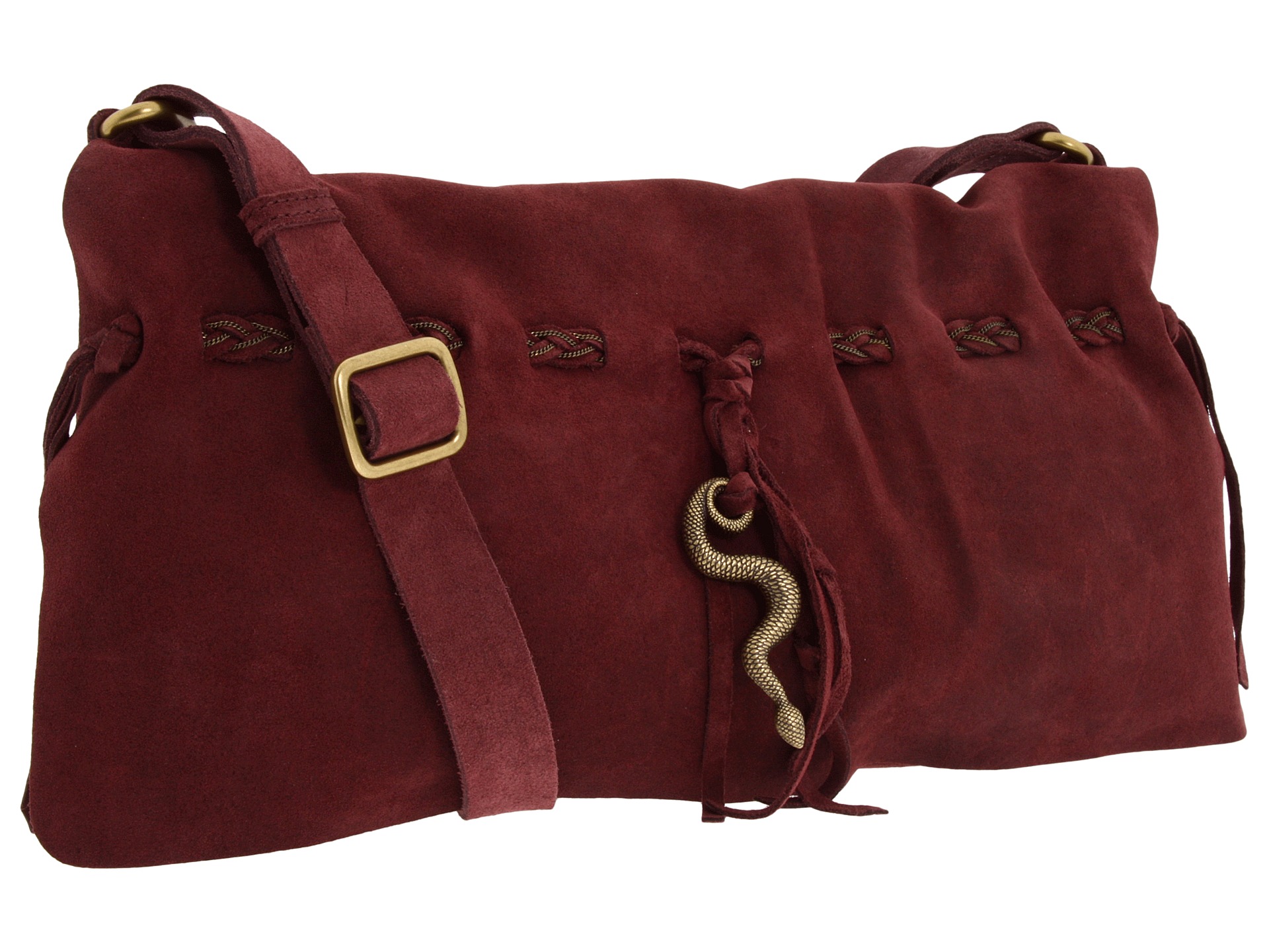 Lucky Brand   Hollywood & Vine Suede Baguette Crossbody