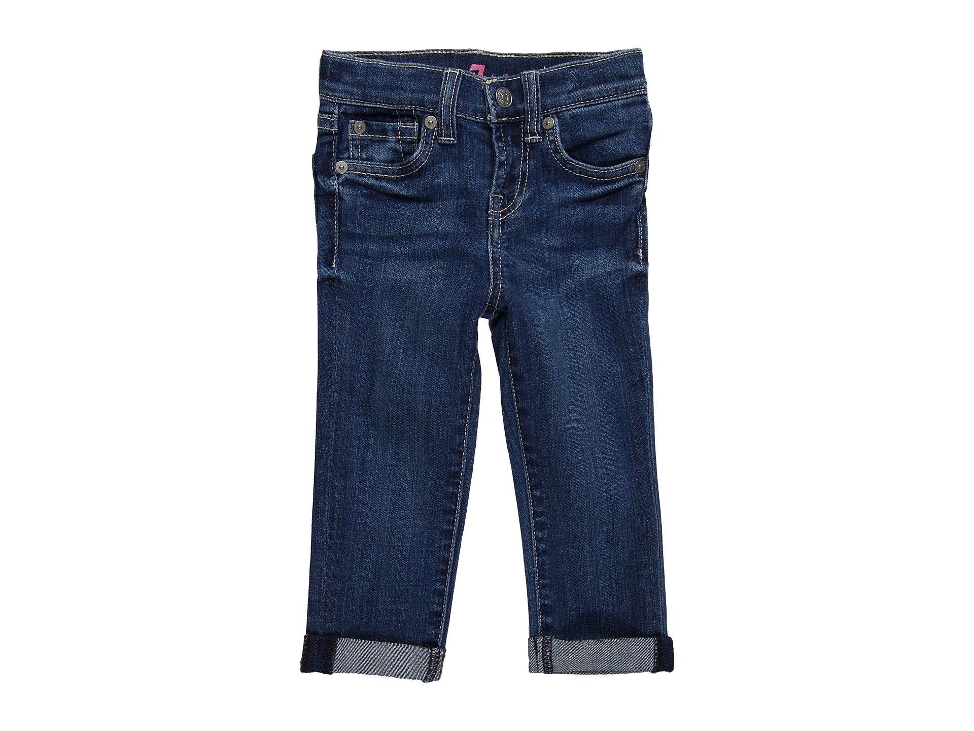 For All Mankind Kids Girls Skinny Crop and Roll Jean in Adara Night 
