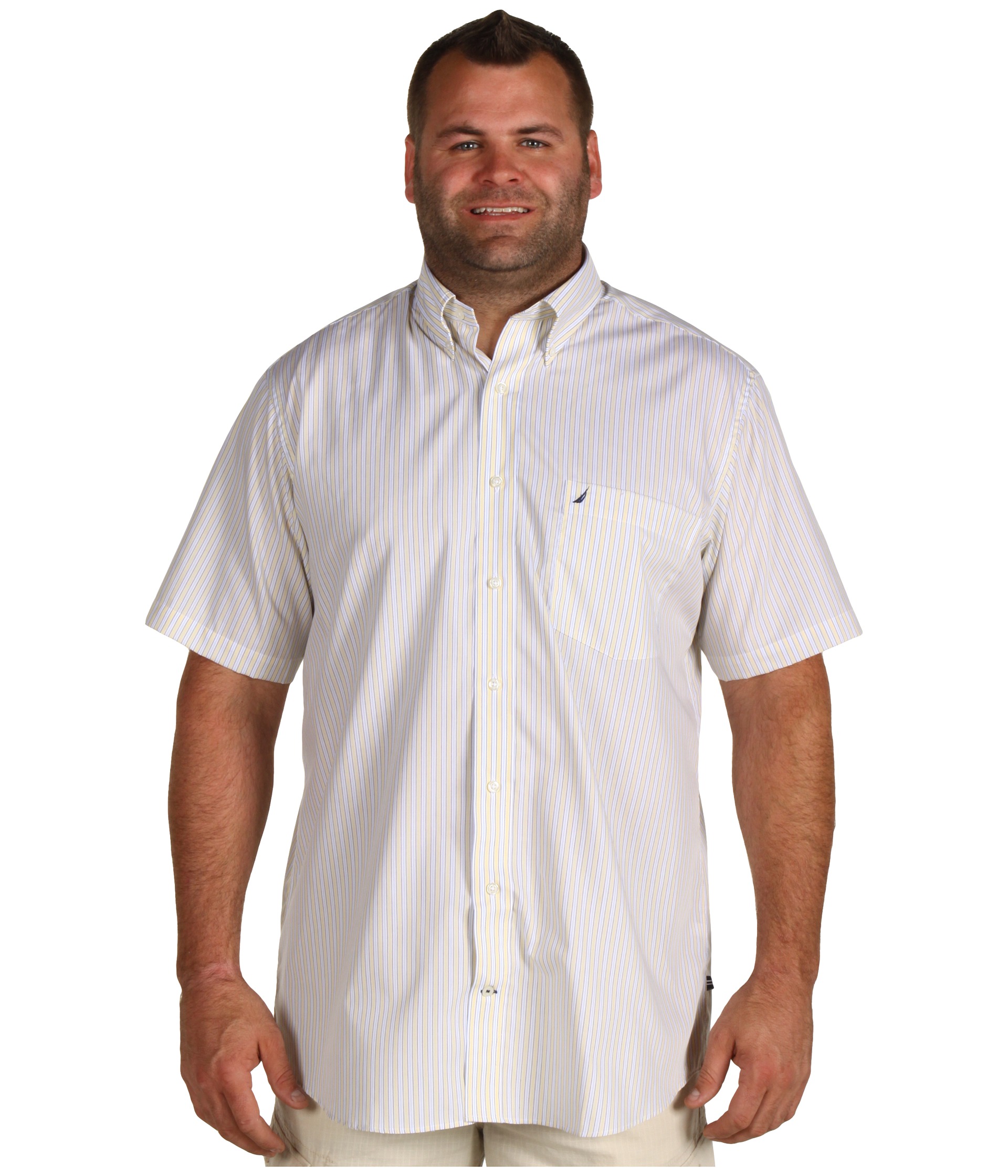 Nautica Big & Tall   Big & Tall S/S Saturated Stripe Shirt