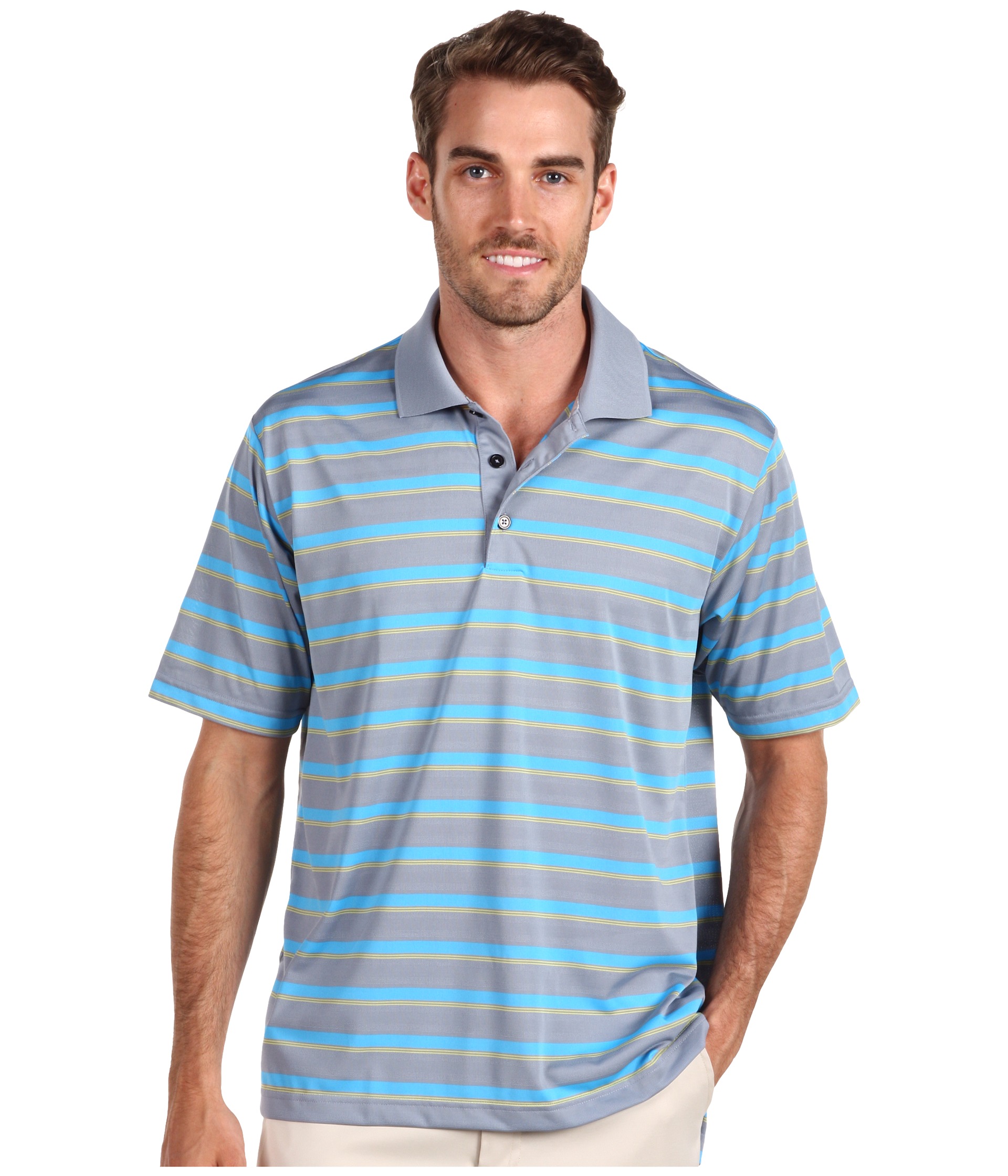adidas Golf   ClimaLite® Merchandising Stripe Polo