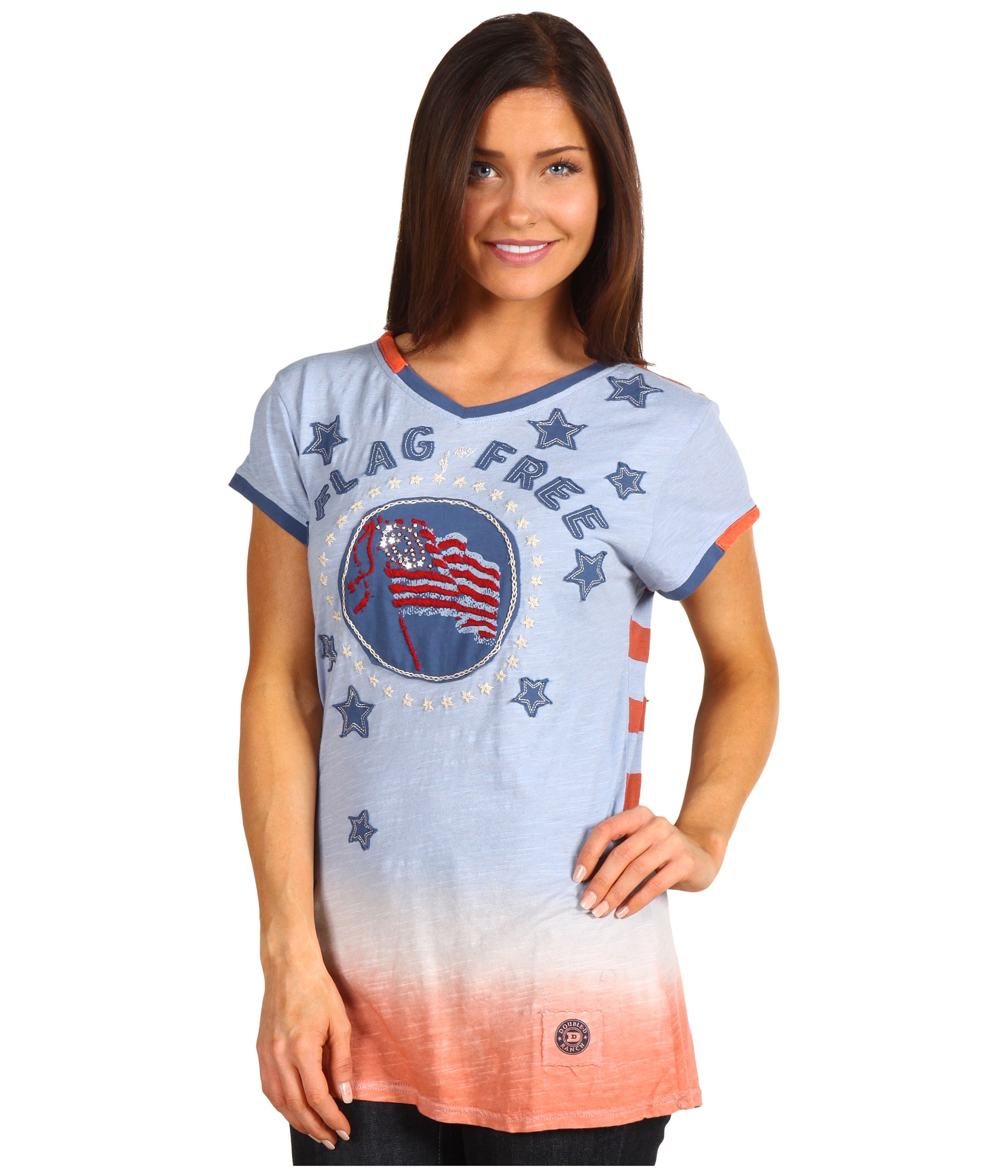 Double D Ranchwear   Flag of the Free Tee