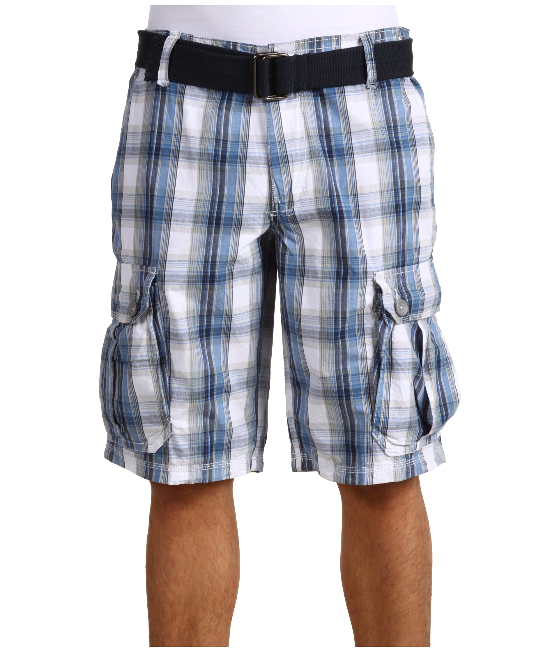 DKNY Jeans   Y/D Check Cargo Short w/ Belt