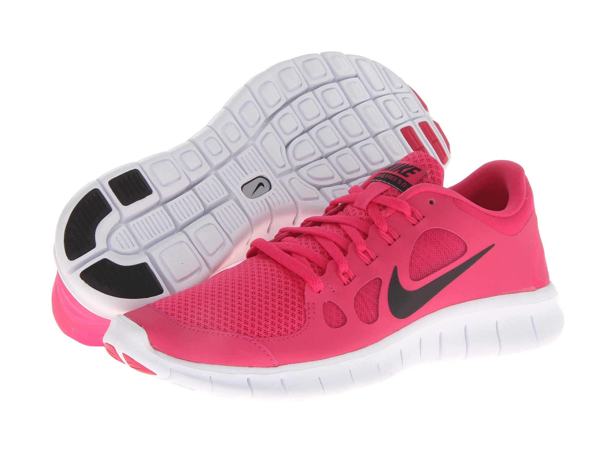 Nike Kids Free 5.0 (Big Kid) Vivid Pink/White/Black