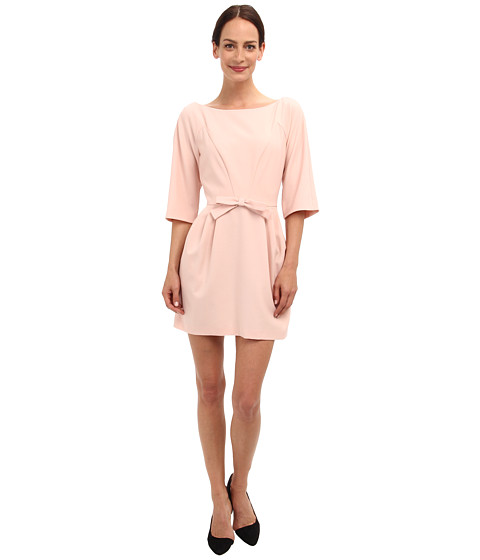 RED VALENTINO Crepe Stretch Bow Front Dress Blush - Zappos Couture