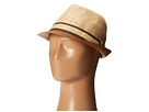 Raffia Fedora with Brown Brim
