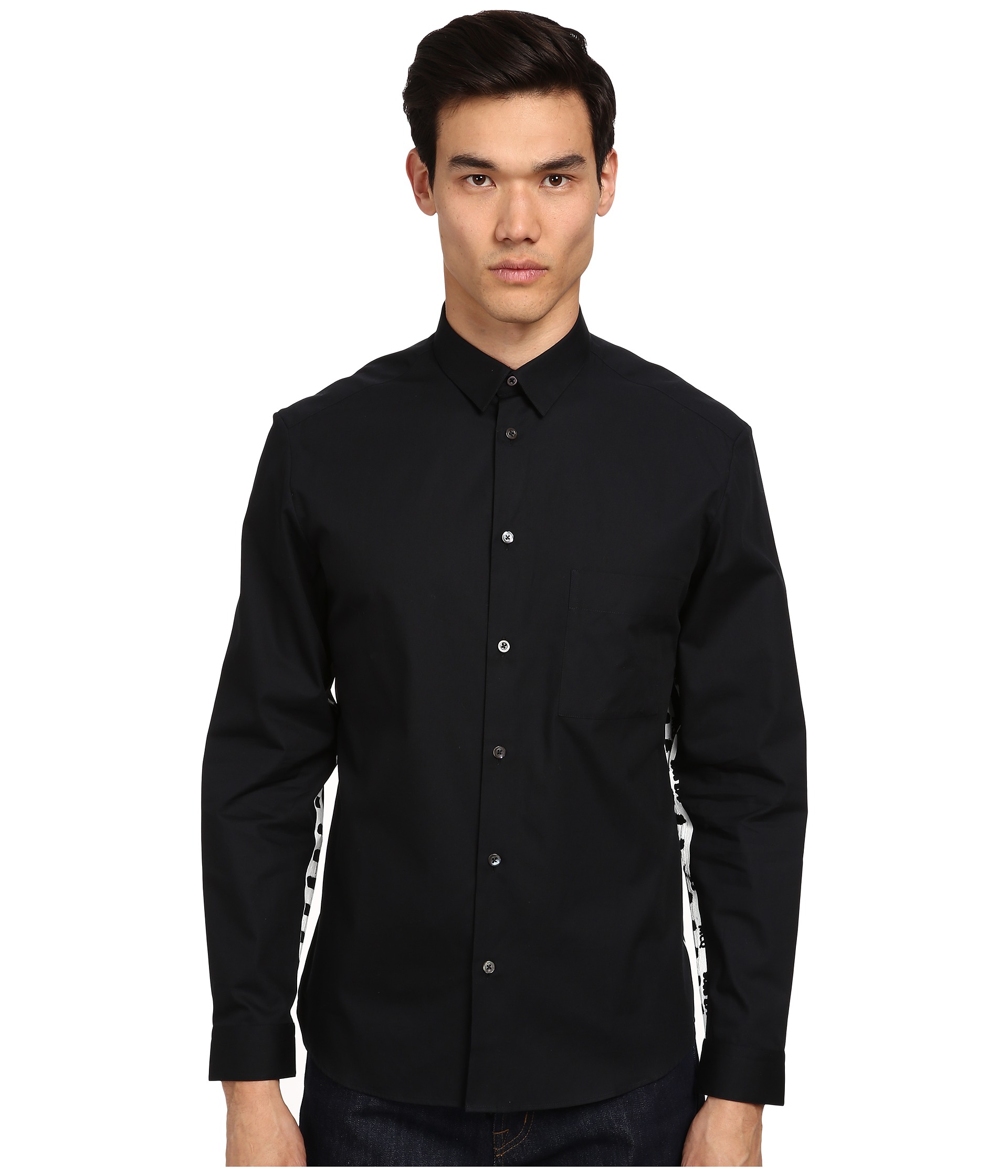 mcq l s pocket button up darkest black