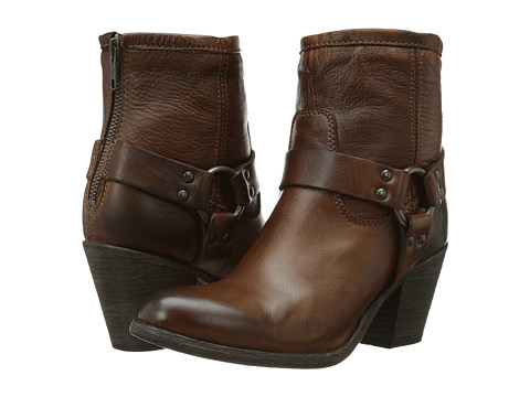 Frye Tabitha Harness Short Cognac Soft Vintage Leather - Zappos.com ...