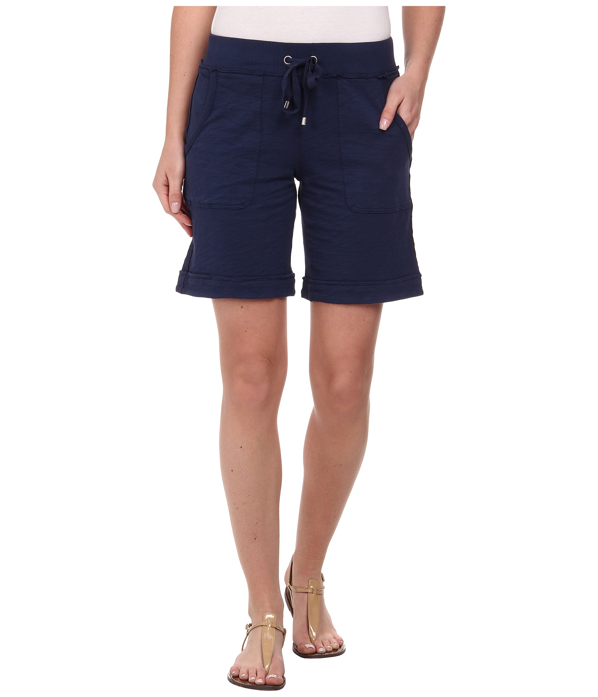 Mod o doc Heavier Slub Jersey Pull On Cuffed Short New Navy