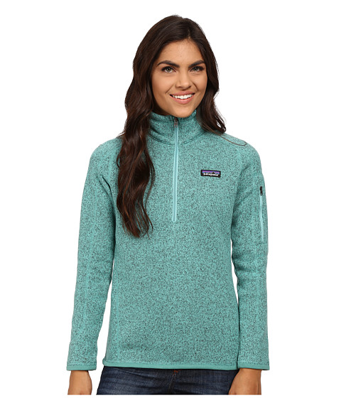 patagonia better sweater 1 4 zip beryl green - Women Clothing