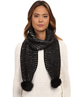 UGG - Reversible Cardy Scarf w/ Fur Poms