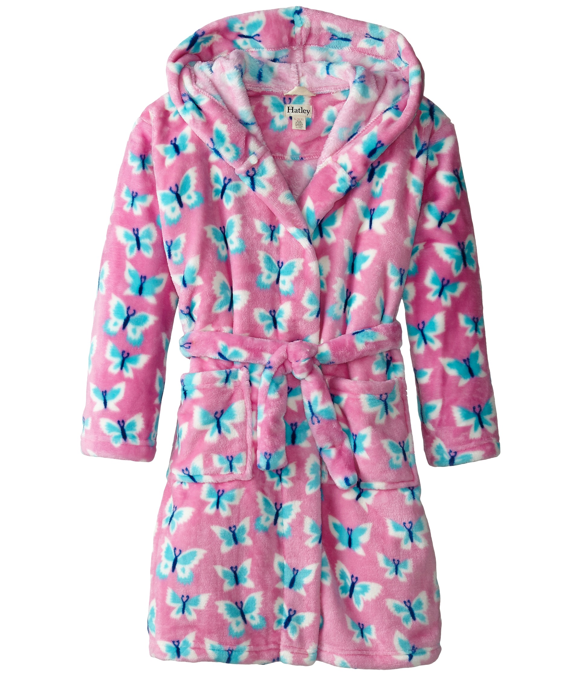 Hatley Kids Icy Butterflies Fuzzy Fleece Robe Toddler Little Kids Big Kids