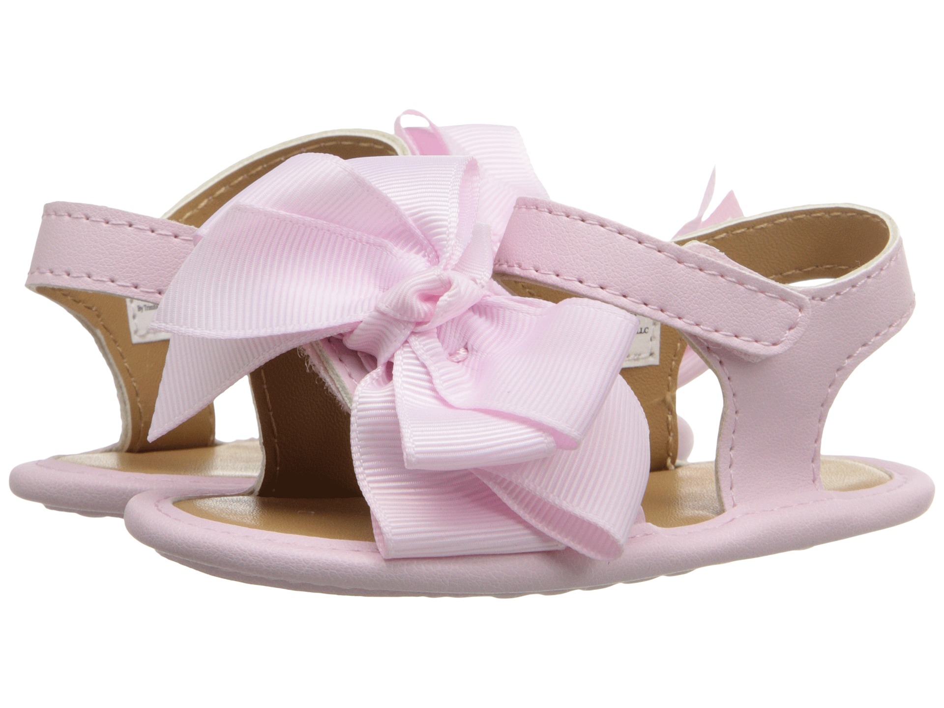 Baby Deer Double Strap Sandal with Bow (Infant) Pink