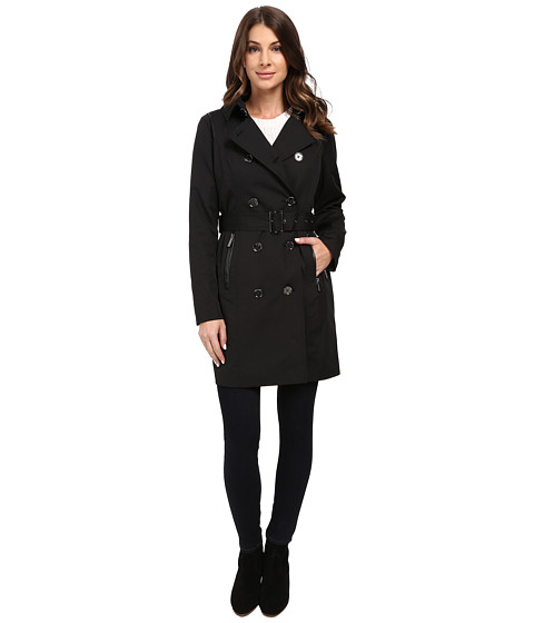 MICHAEL Michael Kors Double-Breasted Belted Trench with Removable ...