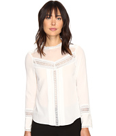 Rebecca Taylor - Long Sleeve Silk and Lace Top