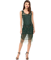 Unique Vintage - Hand Beaded Draping Fringe Flapper Dress